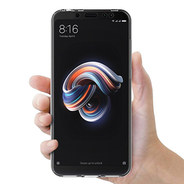 Microsonic Xiaomi Redmi Note 5 Kılıf 6 Tarafı Tam Full Koruma 360 Clear Soft Şeffaf