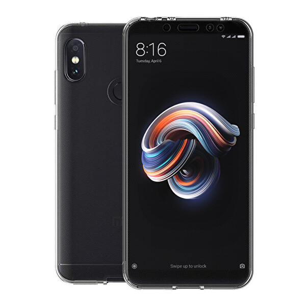 Microsonic Xiaomi Redmi Note 5 Kılıf 6 Tarafı Tam Full Koruma 360 Clear Soft Şeffaf