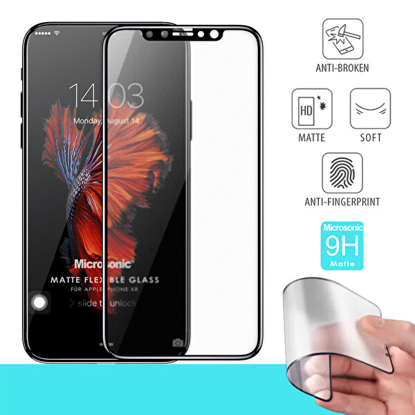 Apple Iphone Xr Seramik Matte Flexible Ekran Koruyucu Siyah