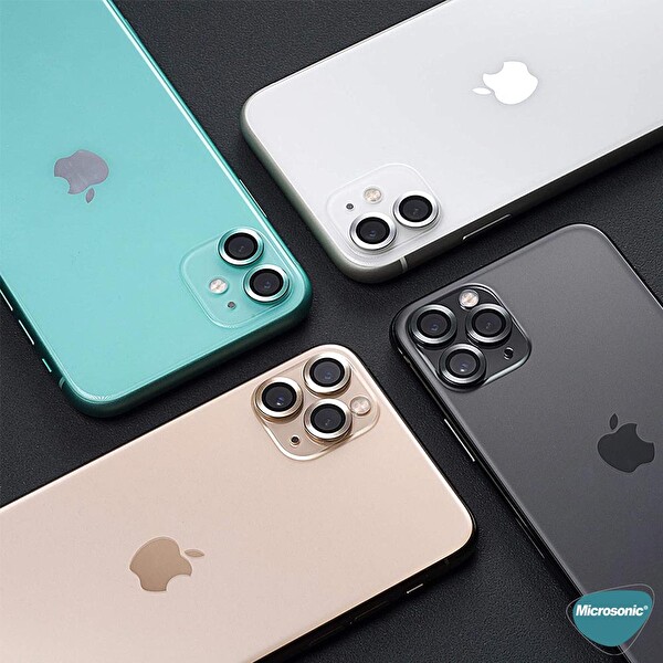 Microsonic Apple Iphone 12 Pro Tekli Kamera Lens Koruma Camı Lacivert