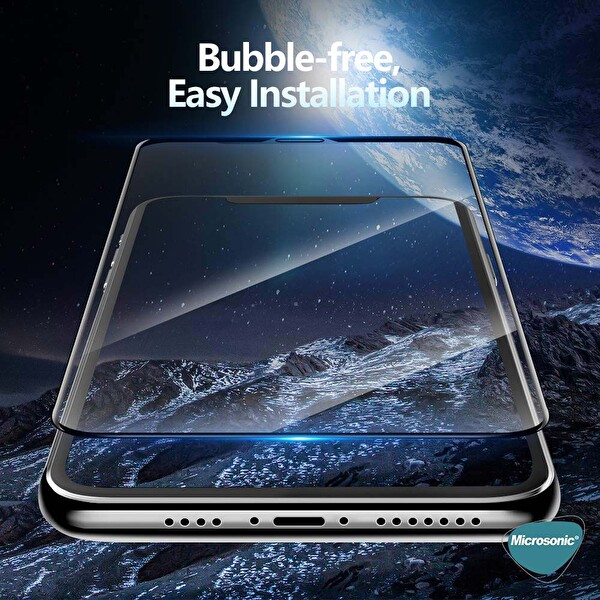 Microsonic Apple Iphone 14 Pro Tam Kaplayan Temperli Cam Ekran Koruyucu Siyah