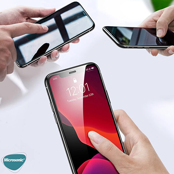 Microsonic Apple Iphone 12 Privacy 5d Gizlilik Filtreli Cam Ekran Koruyucu Siyah