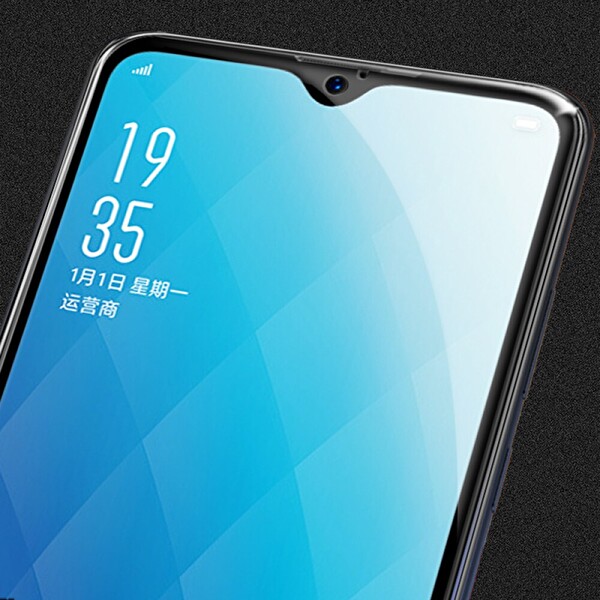 Microsonic Oppo Ax7 Tam Kaplayan Temperli Cam Ekran Koruyucu Siyah