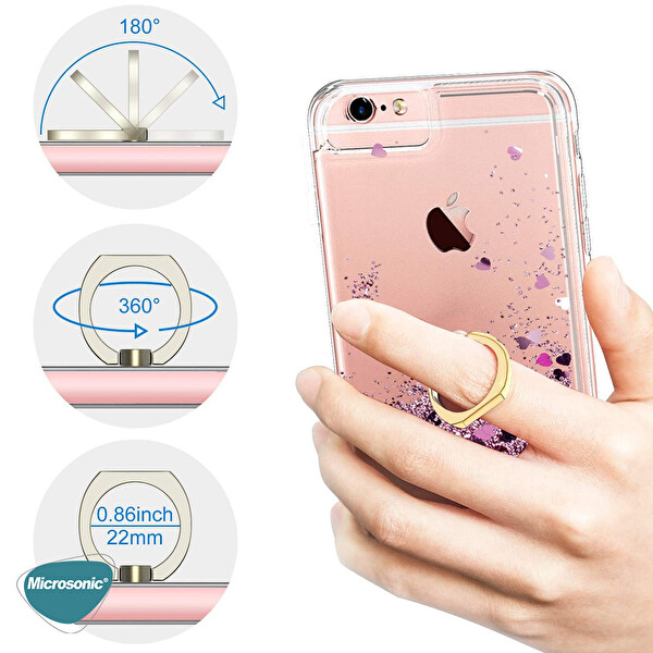 Microsonic Apple Iphone 11 Kılıf Glitter Liquid Holder Pembe