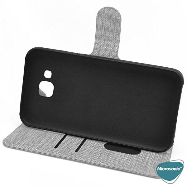 Microsonic Apple Iphone 6s Kılıf Fabric Book Wallet Siyah
