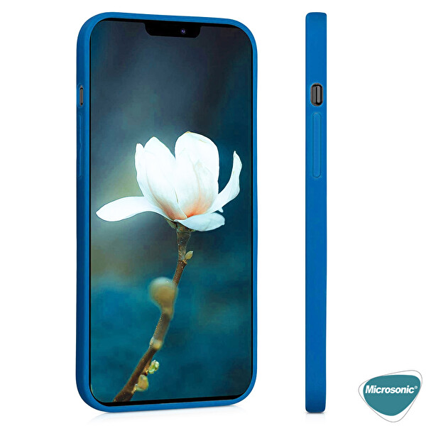 Microsonic Matte Silicone Apple Iphone 12 Pro Kılıf Lacivert