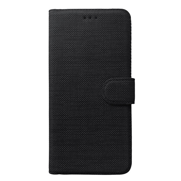 Microsonic Apple Iphone 6 Kılıf Fabric Book Wallet Siyah