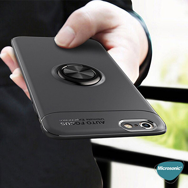 Microsonic Apple Iphone 6 Plus Kılıf Kickstand Ring Holder Kırmızı
