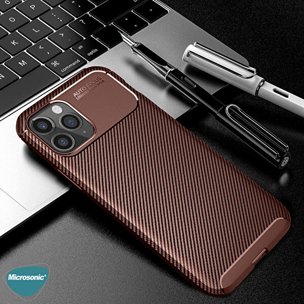 Microsonic Apple Iphone 12 Pro Kılıf Legion Series Kahverengi
