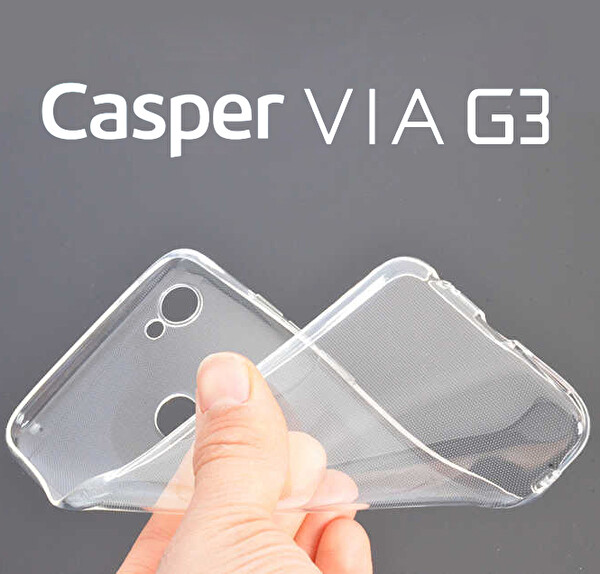 Microsonic Casper Via G3 Kılıf Transparent Soft Beyaz