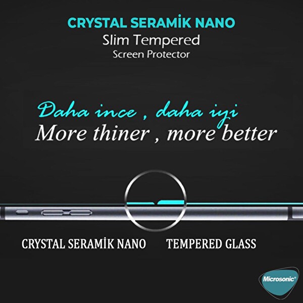 Microsonic Apple Iphone 7 Crystal Seramik Nano Ekran Koruyucu Siyah (2 Adet)