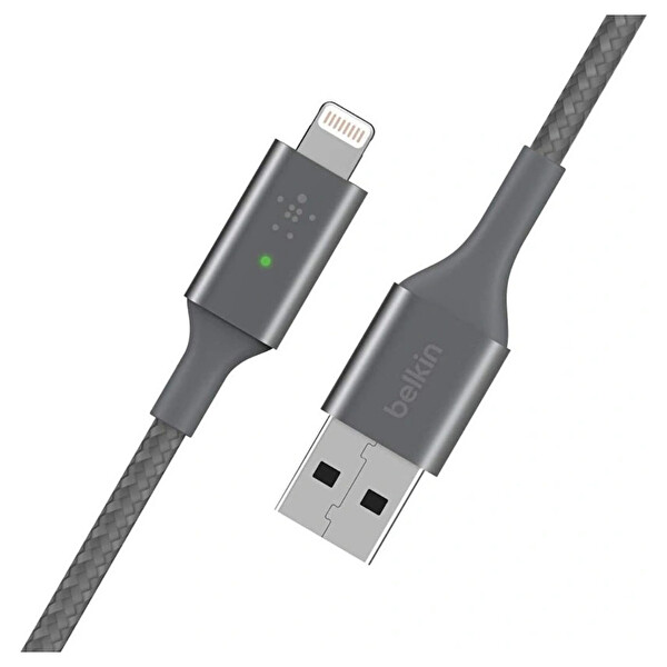 Belkin CAA007BT04GR Smart Led 1.2 M Gri Lightning Kablo