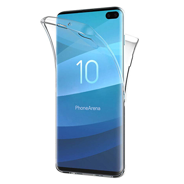 Microsonic Samsung Galaxy S10 Plus Kılıf 6 Tarafı Tam Full Koruma 360 Clear Soft Şeffaf