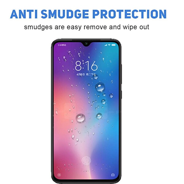 Microsonic Xiaomi Mi 9 Se Tam Kaplayan Temperli Cam Ekran Koruyucu Siyah