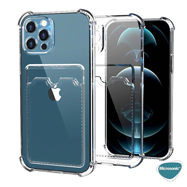 Microsonic Apple Iphone 11 Card Slot Shock Kılıf Şeffaf