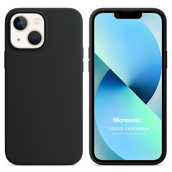 Microsonic Apple Iphone 13 Kılıf Liquid Lansman Silikon Siyah