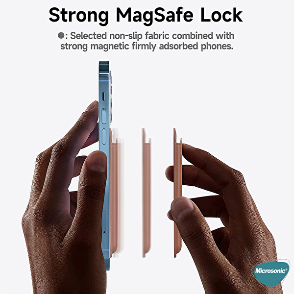 Microsonic Apple Iphone 12 Pro Max Leather Wallet Magsafe Lacivert