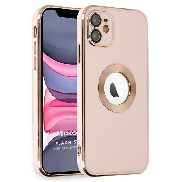 Microsonic Apple Iphone 11 Kılıf Flash Stamp Rose Gold