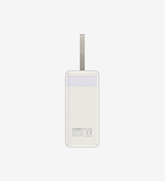 Linktech LD30 Strong Ekranlı 30.000 mAh Beyaz Powerbank