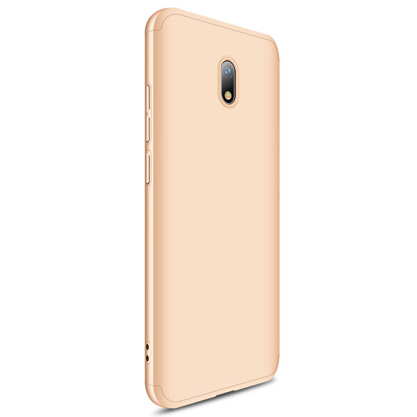 Microsonic Xiaomi Redmi 8a Kılıf Double Dip 360 Protective Gold