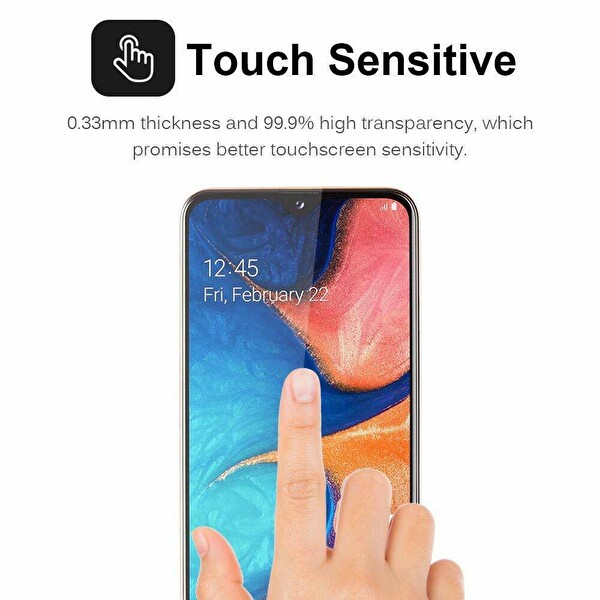 Microsonic Samsung Galaxy A10 Privacy 5d Gizlilik Filtreli Cam Ekran Koruyucu Siyah