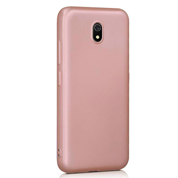 Microsonic Matte Silicone Xiaomi Redmi 8a Kılıf Rose Gold