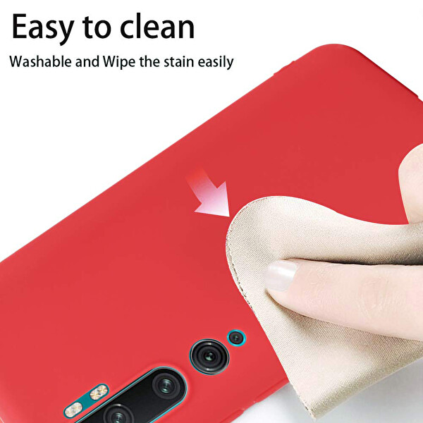 Microsonic Matte Silicone Xiaomi Mi Note 10 Pro Kılıf Gold