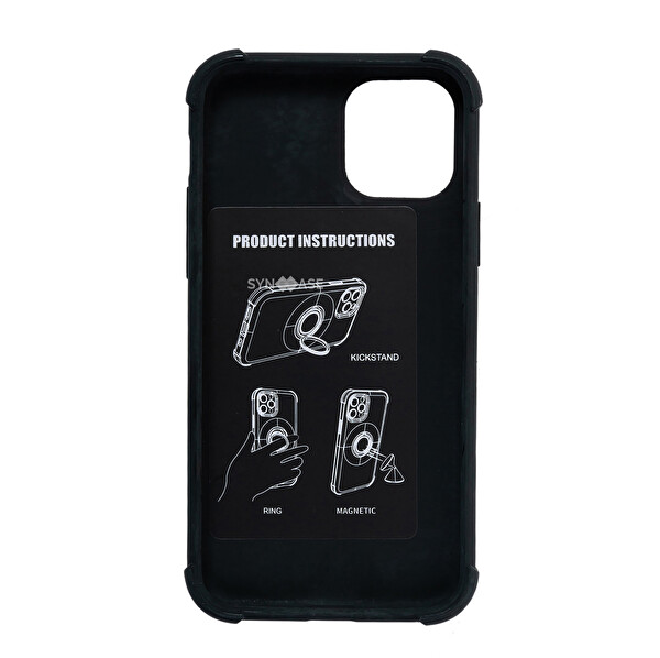 SyncCase iPhone 11 Pro Max Uyumlu Darbeye Dayanıklı Siyah Telefon Kılıfı