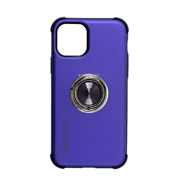 SyncCase iPhone 12 Pro Max Uyumlu Darbeye Dayanıklı Mor Telefon Kılıfı