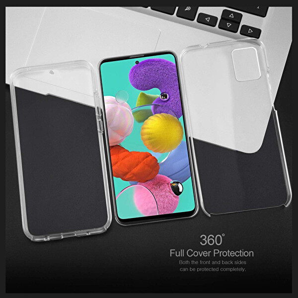 Microsonic Samsung Galaxy A71 Kılıf 6 Tarafı Tam Full Koruma 360 Clear Soft Şeffaf