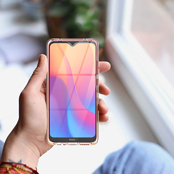 Microsonic Xiaomi Redmi 8 Kılıf 6 Tarafı Tam Full Koruma 360 Clear Soft Şeffaf
