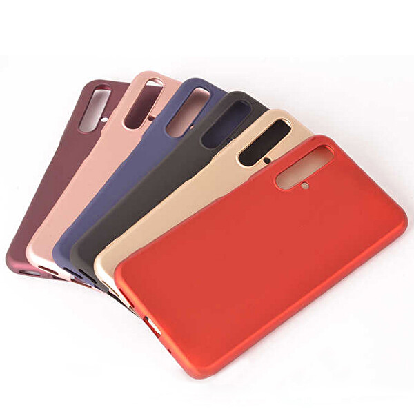 Microsonic Matte Silicone Huawei Nova 5t Kılıf Mor
