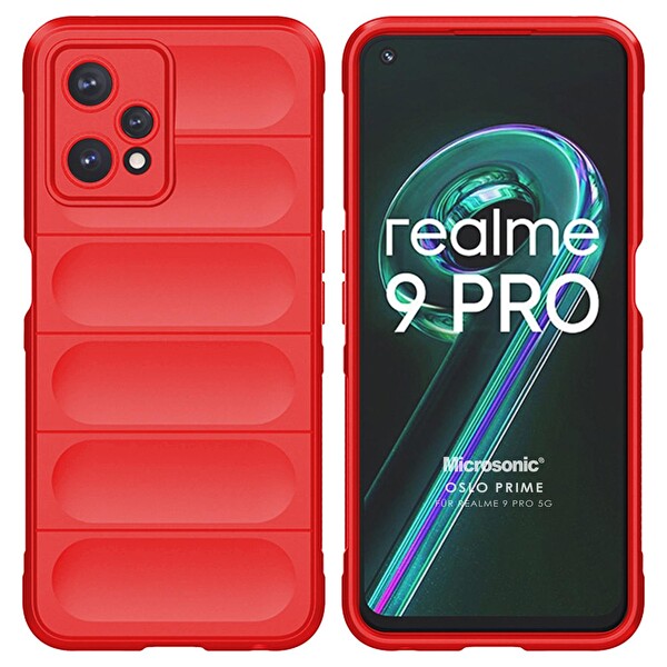 Microsonic Realme 9 Pro 5g Kılıf Oslo Prime Kırmızı