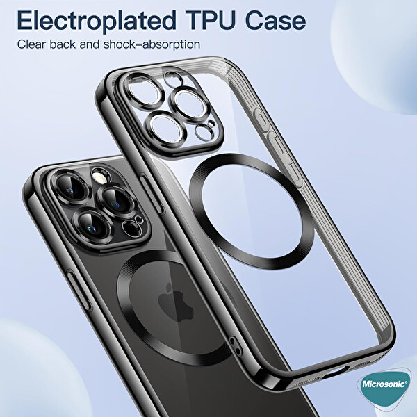 Microsonic Samsung Galaxy S22 Ultra Kılıf Magsafe Luxury Electroplate Koyu Yeşil