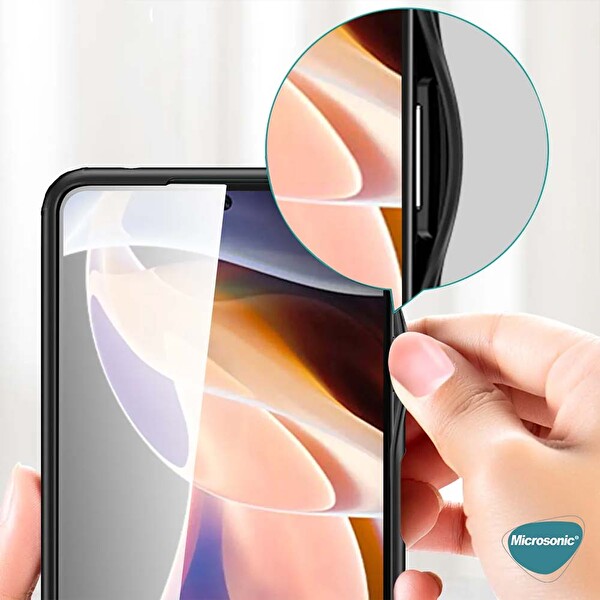 Microsonic Xiaomi Redmi Note 11 Pro 5g Kılıf Frosted Frame Siyah