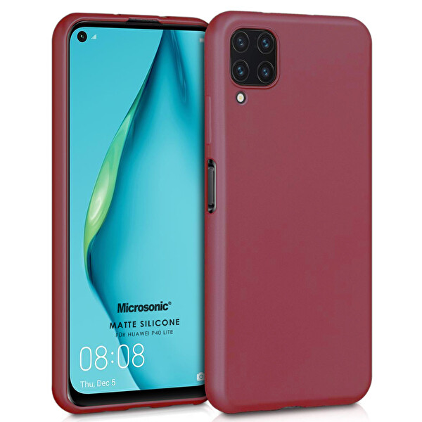 Microsonic Matte Silicone Huawei P40 Lite Kılıf Mor