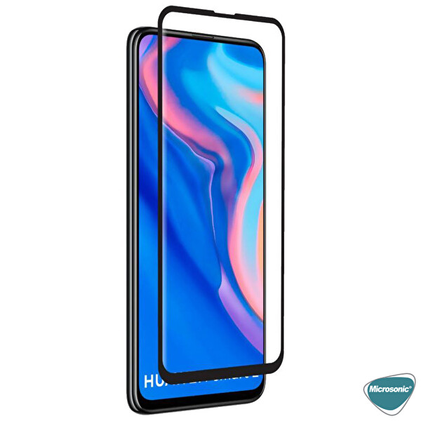 Microsonic Huawei Honor 9x Tam Kaplayan Temperli Cam Ekran Koruyucu Siyah