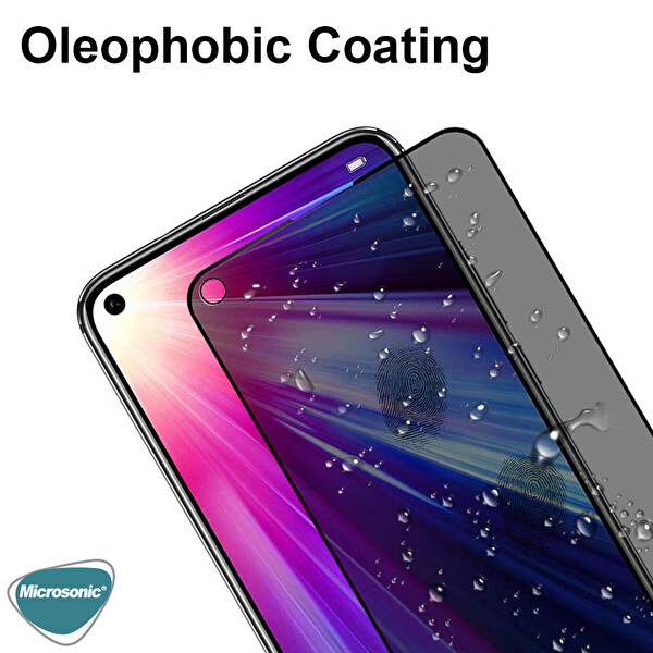 Microsonic Huawei P40 Lite E Privacy 5d Gizlilik Filtreli Cam Ekran Koruyucu Siyah