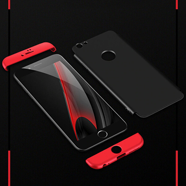 Microsonic Apple Iphone 6 Plus Kılıf Double Dip 360 Protective Lacivert