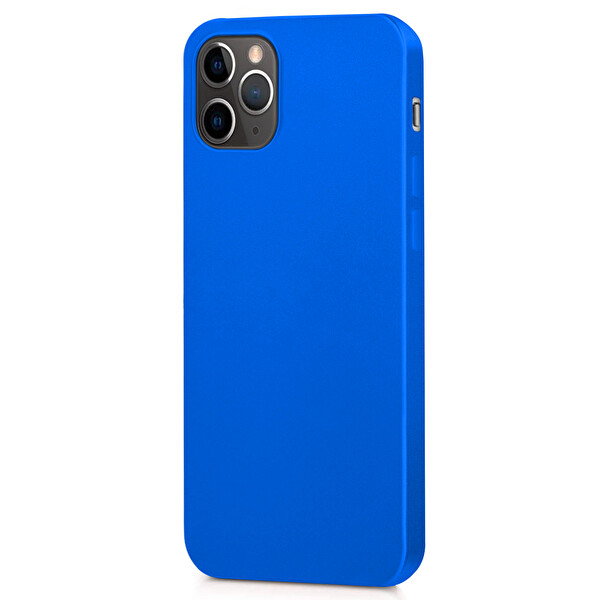 Microsonic Matte Silicone Apple Iphone 12 Pro Kılıf Mavi