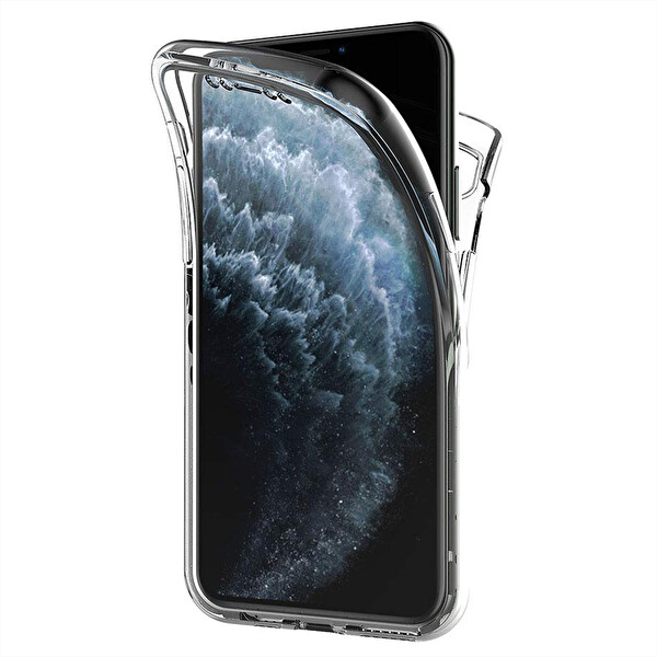 Microsonic Apple Iphone 11 Pro (5.8'') Kılıf 6 Tarafı Tam Full Koruma 360 Clear Soft Şeffaf