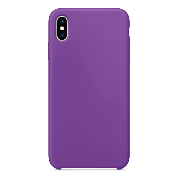 Microsonic Apple Iphone Xs Kılıf Liquid Lansman Silikon Menekşe Moru