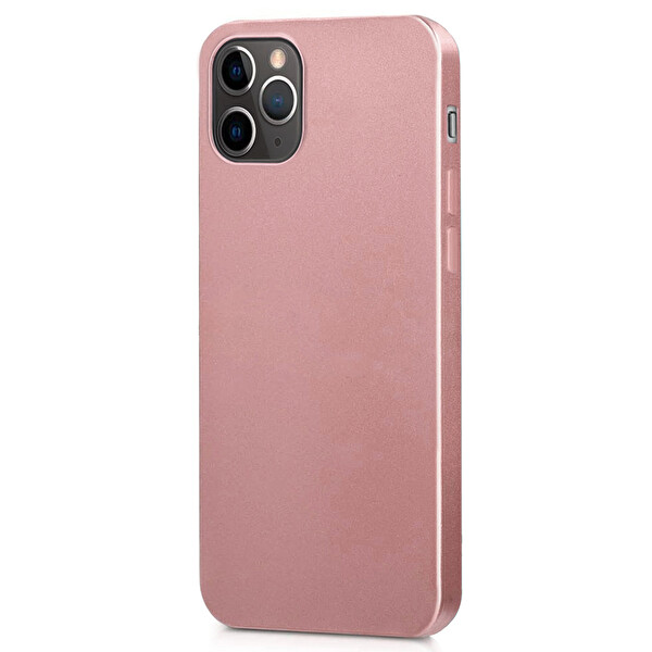 Microsonic Matte Silicone Apple Iphone 12 Pro Max Kılıf Rose Gold