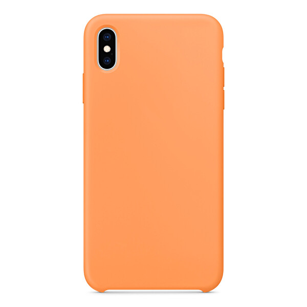 Microsonic Apple Iphone Xs Kılıf Liquid Lansman Silikon Papaya