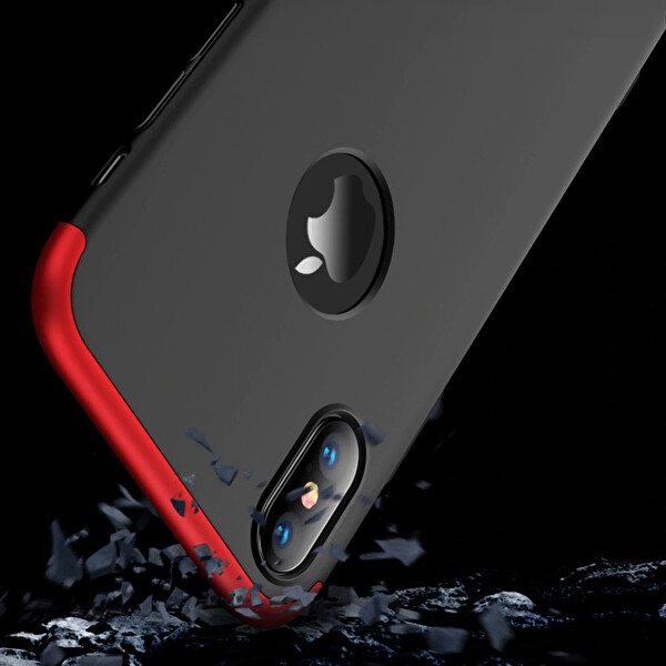 Microsonic Apple Iphone Xs Max (6.5'') Kılıf Double Dip 360 Protective Gold