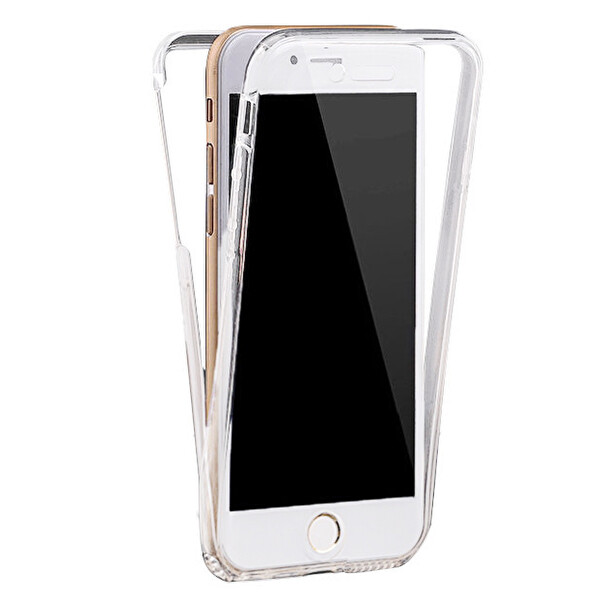 Microsonic Iphone 7 Plus Kılıf 6 Tarafı Tam Full Koruma 360 Clear Soft Şeffaf