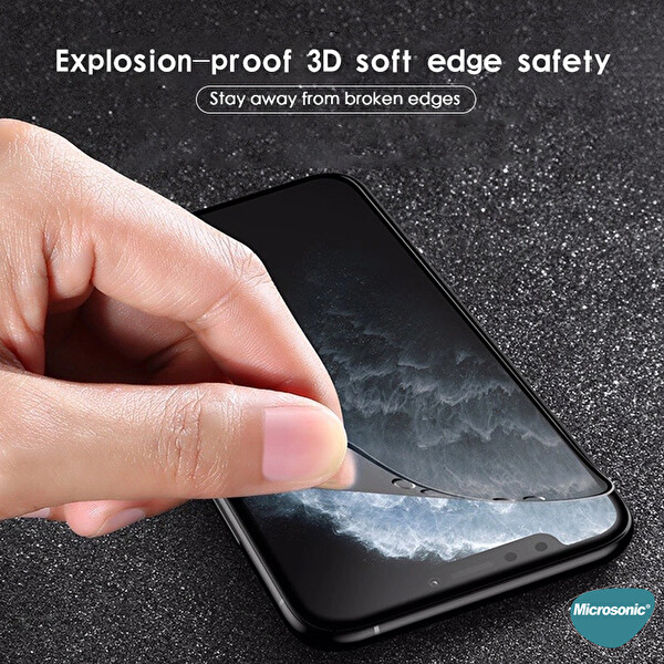 Microsonic Apple Iphone 8 Seramik Matte Flexible Ekran Koruyucu Siyah