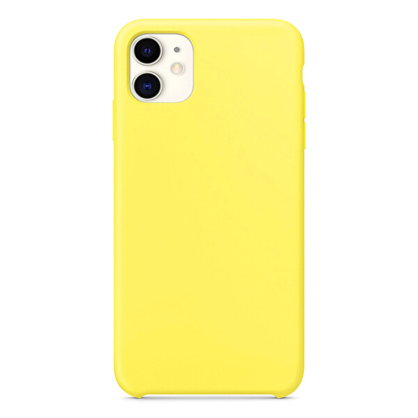 Microsonic Apple Iphone 11 (6.1'') Kılıf Liquid Lansman Silikon Güneş Sarısı