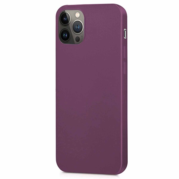 Microsonic Matte Silicone Apple Iphone 13 Pro Max Kılıf Mor