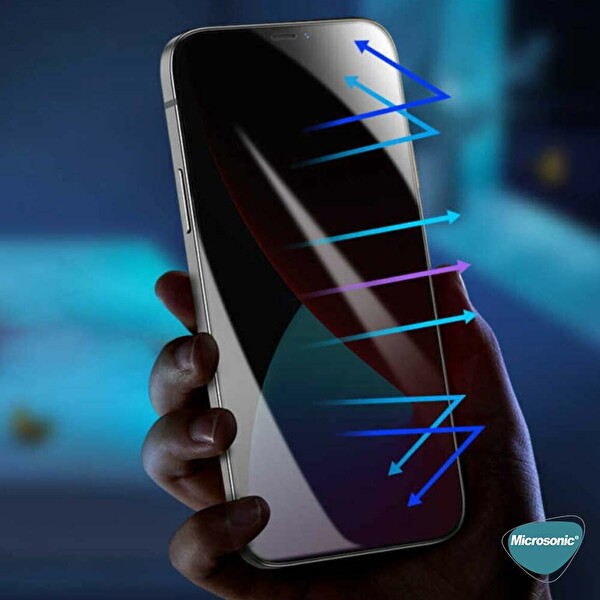 Microsonic Apple Iphone 13 Pro Max Privacy 5d Gizlilik Filtreli Cam Ekran Koruyucu Siyah
